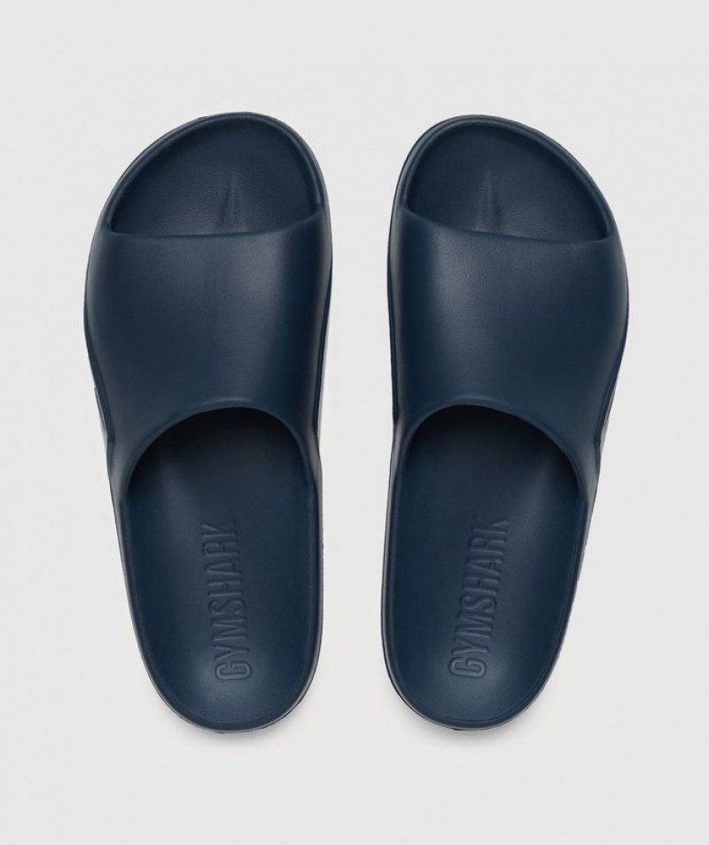 All Slides Gymshark Rest Day Slides Azul Marino | JVCNP6930