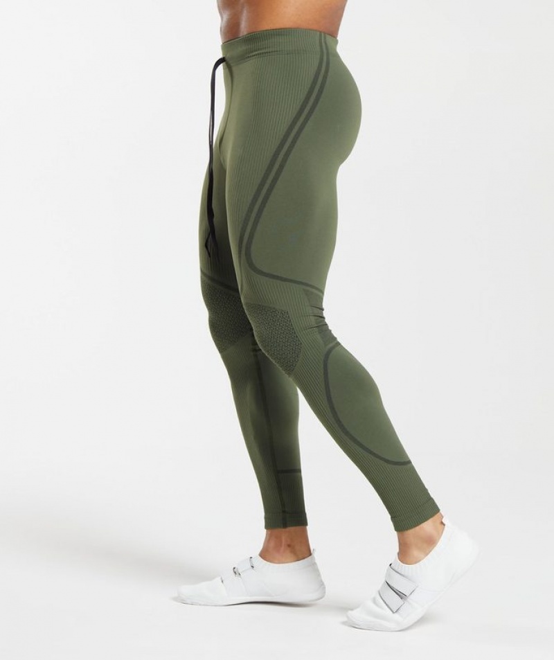 Baselayer Gymshark 315 Seamless Tights Winter Olive/Black | OSLNH4089