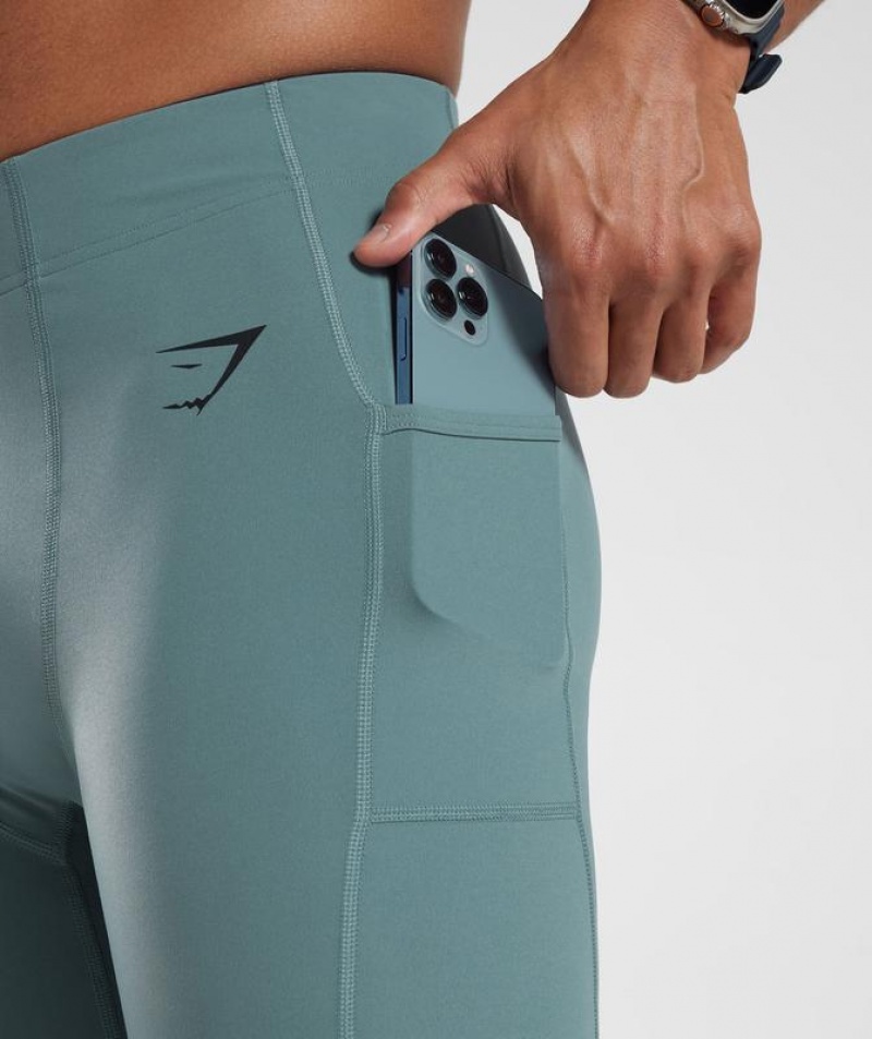 Baselayer Gymshark Control Baselayer Leggings Azules | TLMSK8176