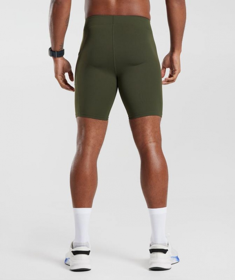 Baselayer Gymshark Control Baselayer Shorts Verde Oliva | DBACE1378