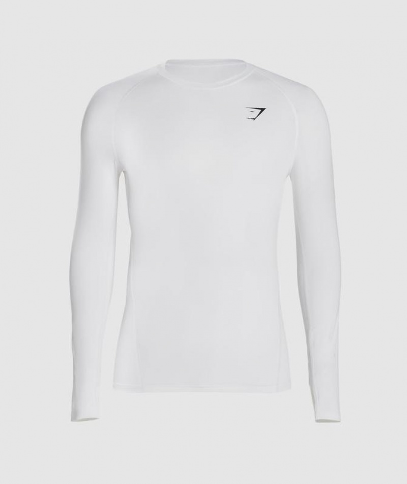 Baselayer Gymshark Element Baselayer Long Sleeve T-Shirt Blancas | RQZYK4526