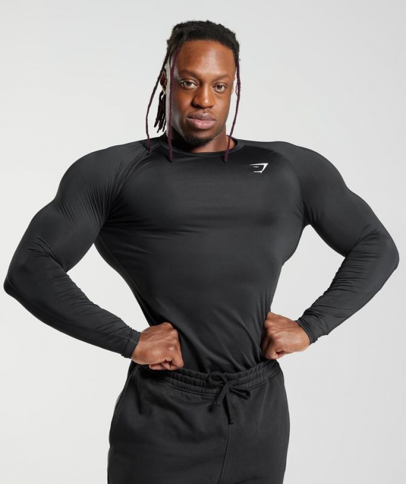 Baselayer Gymshark Element Baselayer Long Sleeve T-Shirt Negras | TJFSM1573