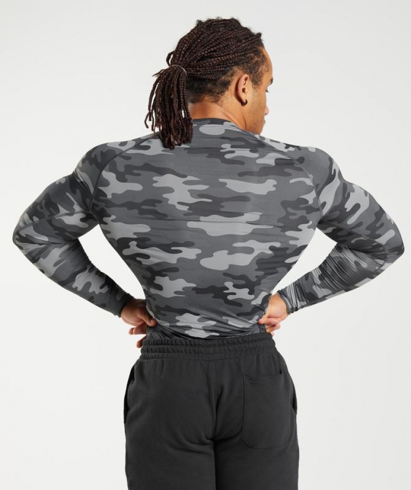 Baselayer Gymshark Element Baselayer Long Sleeve Top Gris | FLEYD7850