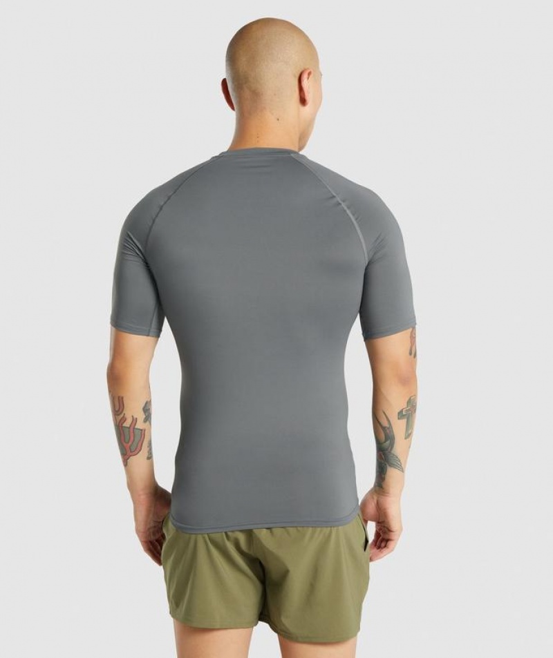 Baselayer Gymshark Element Baselayer T-Shirt Charcoal | EVTFL4593