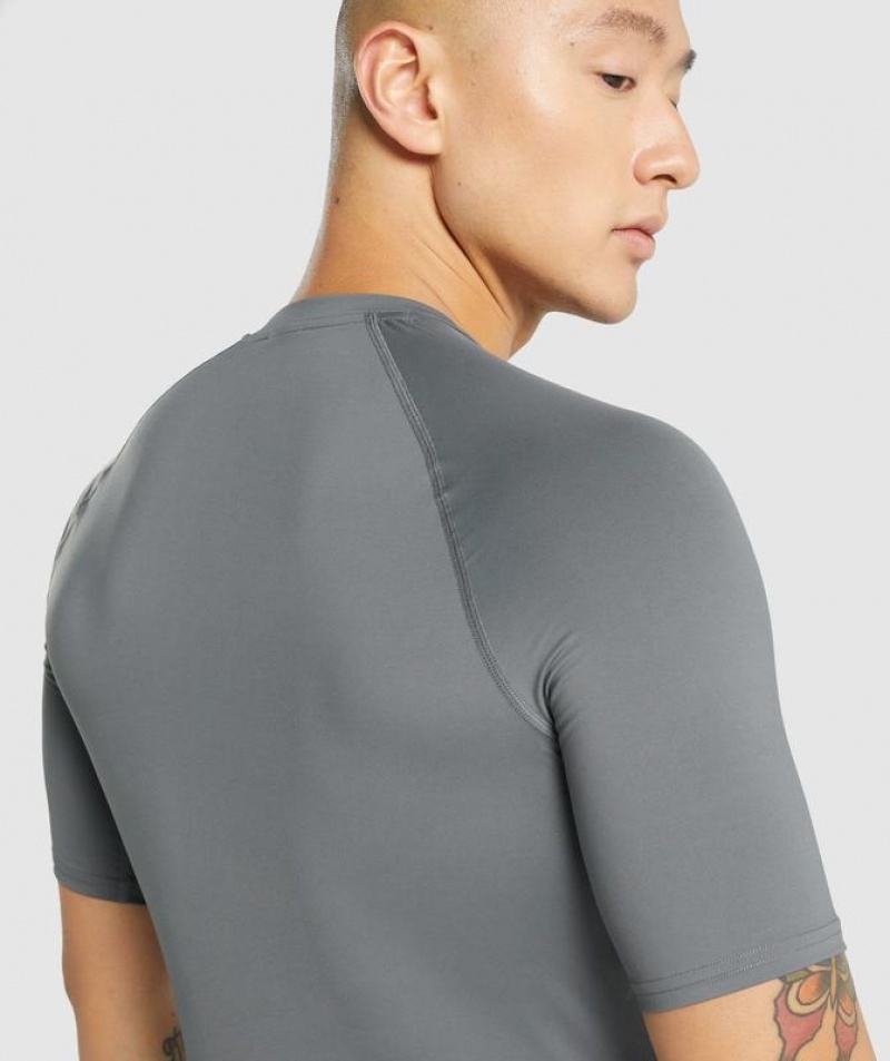 Baselayer Gymshark Element Baselayer T-Shirt Charcoal | EVTFL4593