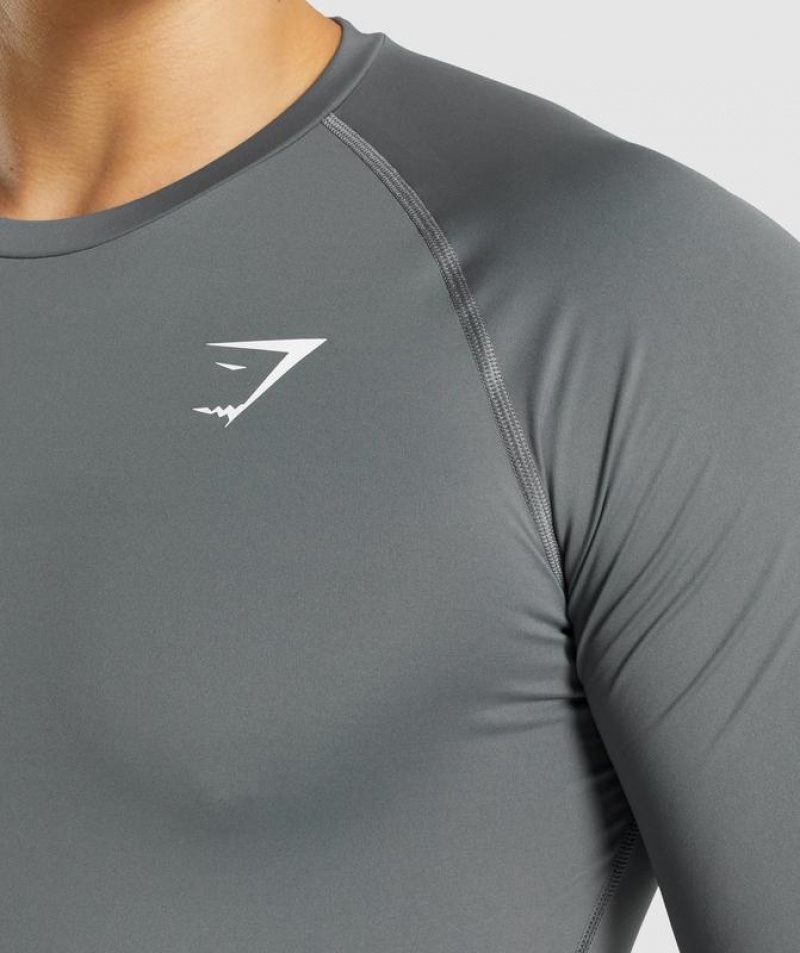 Baselayer Gymshark Element Baselayer T-Shirt Charcoal | EVTFL4593