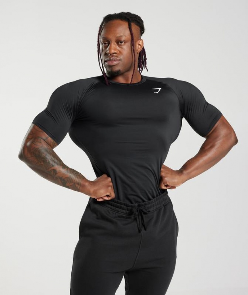 Baselayer Gymshark Element Baselayer T-Shirt Negras | JEDAU9840