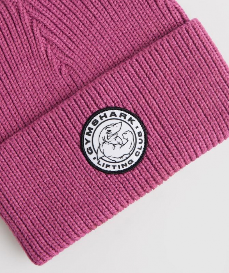 Beanies Gymshark Legacy Deep Cuff Beanie Rosas Oscuro | RXEUJ8145