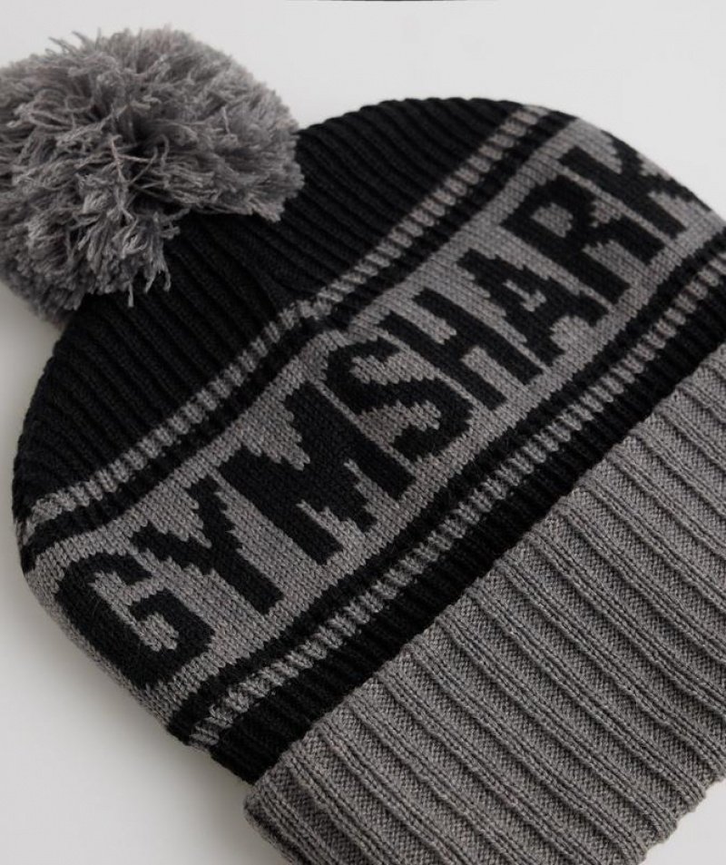 Beanies Gymshark Pom Beanie Gris | HKDXA1950