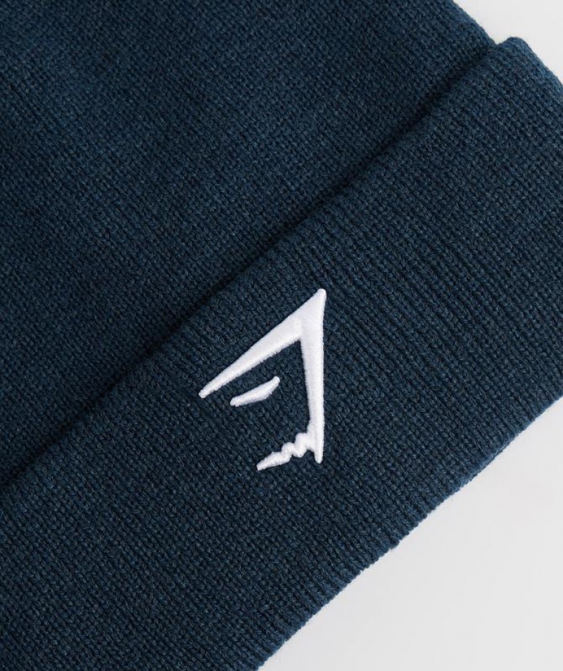 Beanies Gymshark Sharkhead Beanie Azul Marino | NKVEP2603