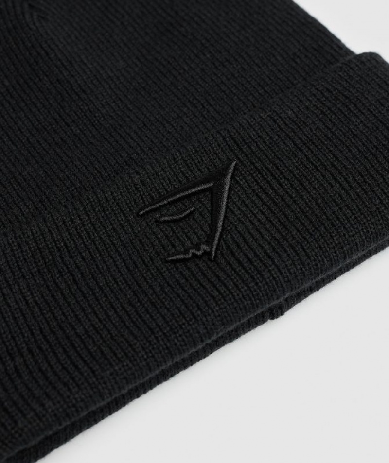 Beanies Gymshark Sharkhead Beanie Black/Black | NYQSV6095