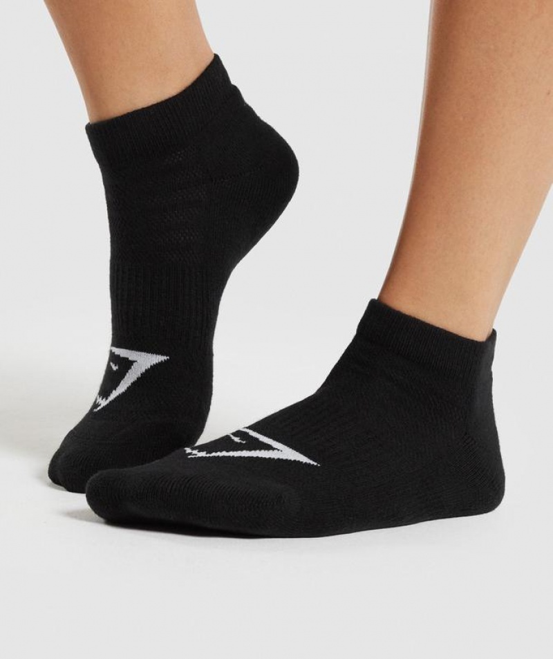 Calcetines Gymshark Ankle Socks 3pk Negras | DCIZF4796