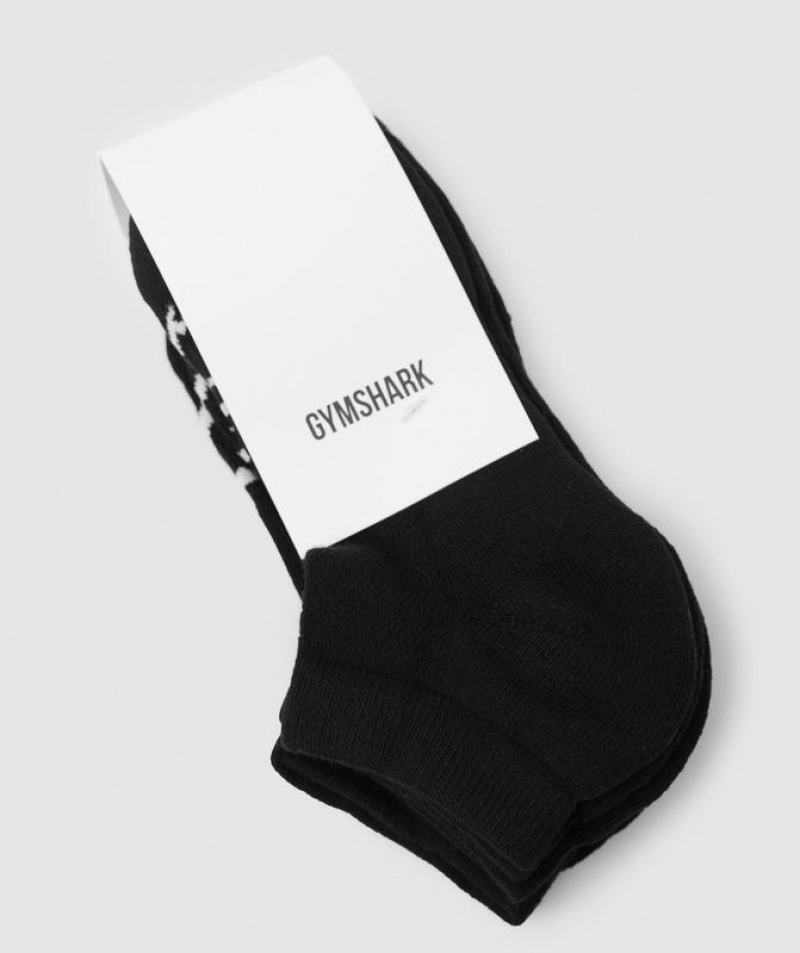 Calcetines Gymshark Ankle Socks 3pk Negras | DCIZF4796