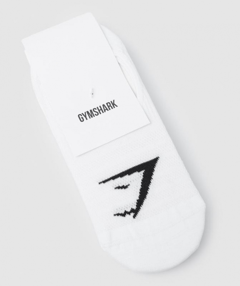 Calcetines Gymshark No Show Socks 3pk Blancas | VFZTI7980