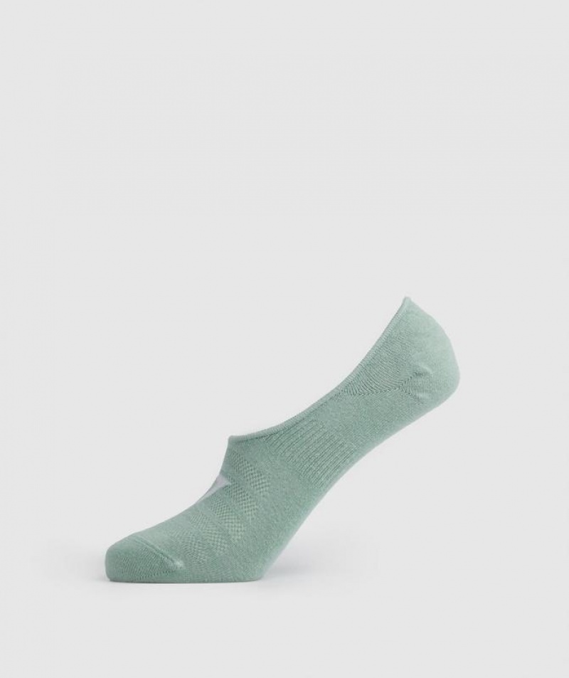 Calcetines Gymshark No Show Socks 3pk Grey/Green/Green | QCMPH1439