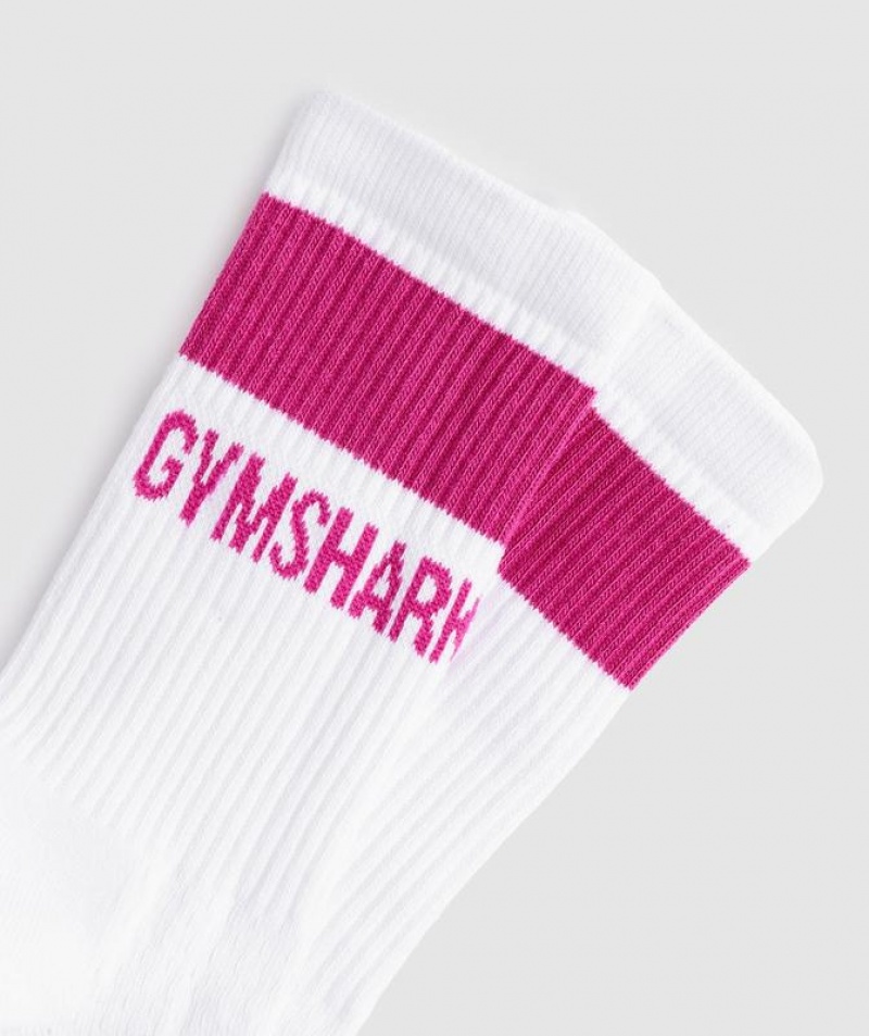 Calcetines Gymshark Premium Jacquard Single Socks Rosas | JZTWK0836