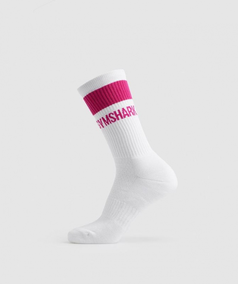 Calcetines Gymshark Premium Jacquard Single Socks Rosas | JZTWK0836