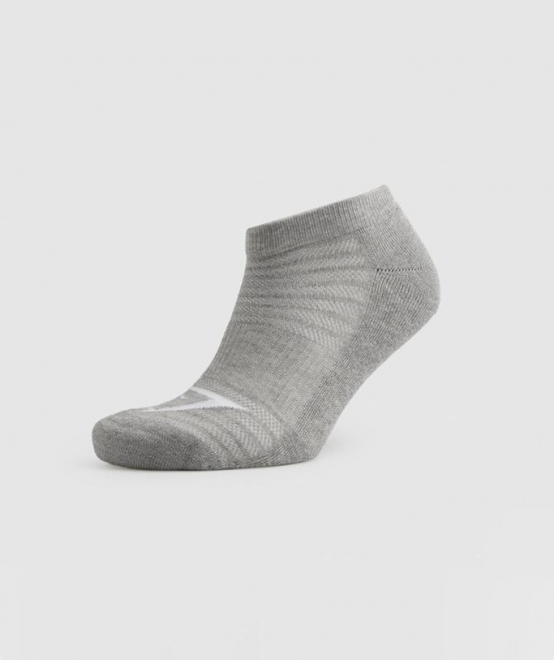 Calcetines Gymshark Trainer Socks 3pk Gris | GINBL4982