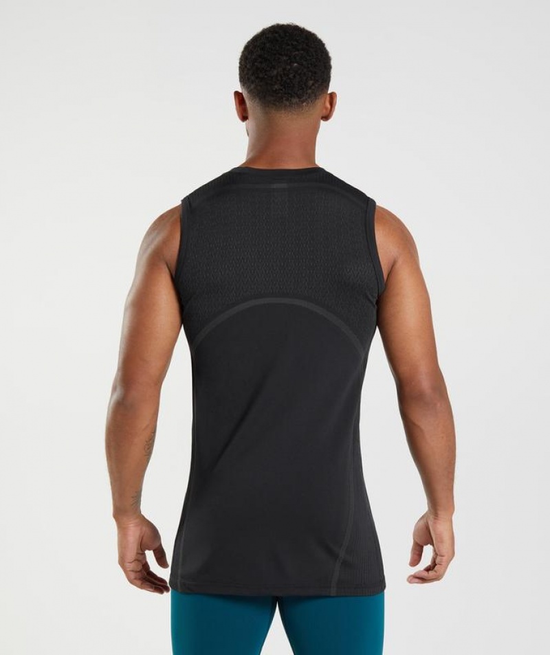 Camiseta Tirantes Gymshark 315 Seamless Tank Negras | POBCD7150