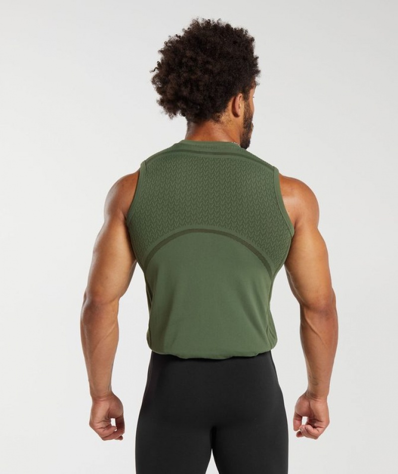 Camiseta Tirantes Gymshark 315 Seamless Tank Verde Oliva Verde | EXONW0591