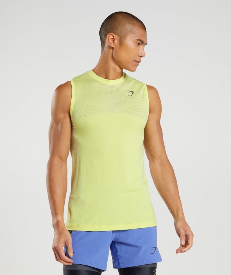 Camiseta Tirantes Gymshark Apex Seamless Tank Firefly Green/White | ORSXB9361