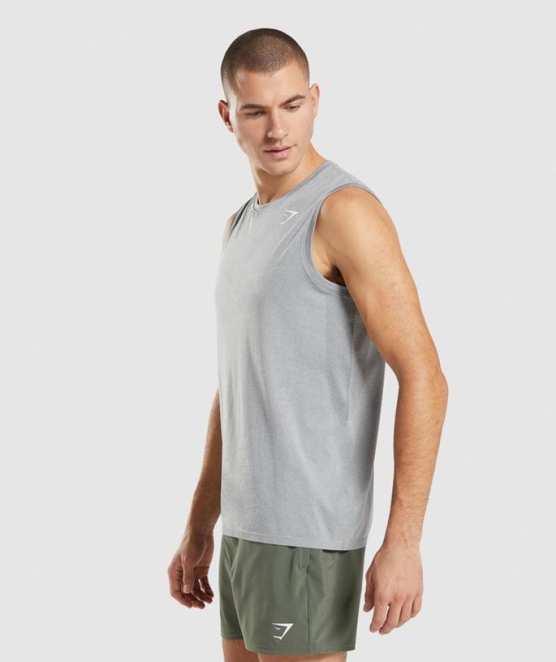 Camiseta Tirantes Gymshark Arrival Seamless Tank Gris | XYWRQ2941