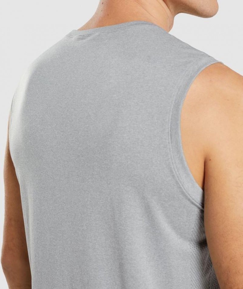 Camiseta Tirantes Gymshark Arrival Seamless Tank Gris | XYWRQ2941