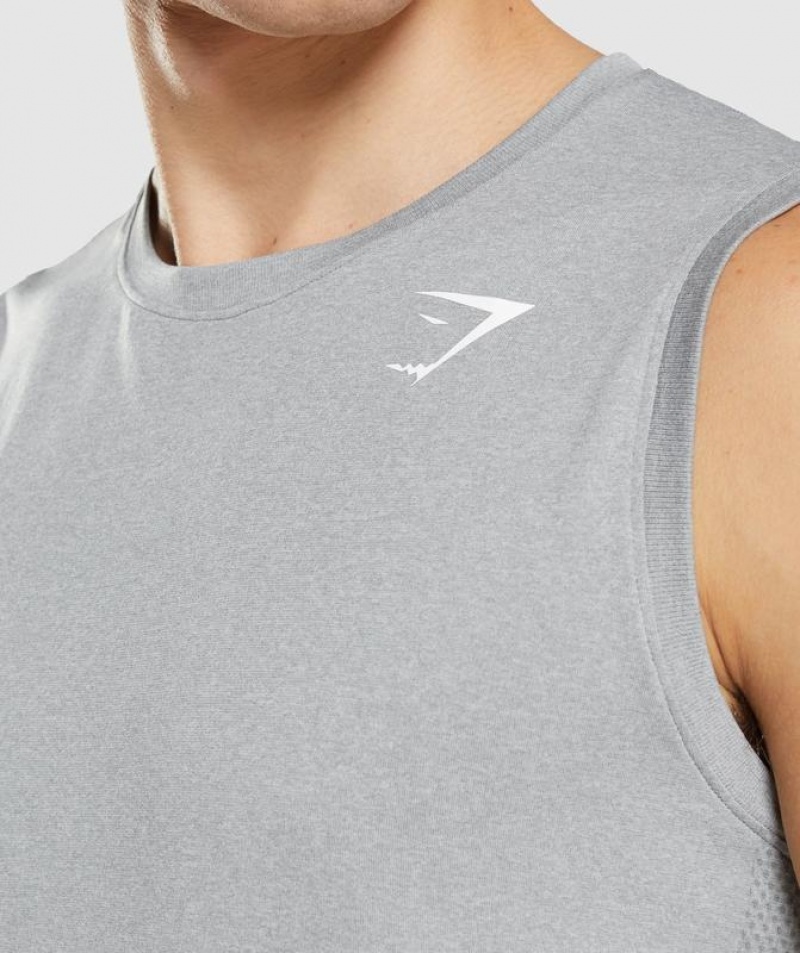 Camiseta Tirantes Gymshark Arrival Seamless Tank Gris | XYWRQ2941