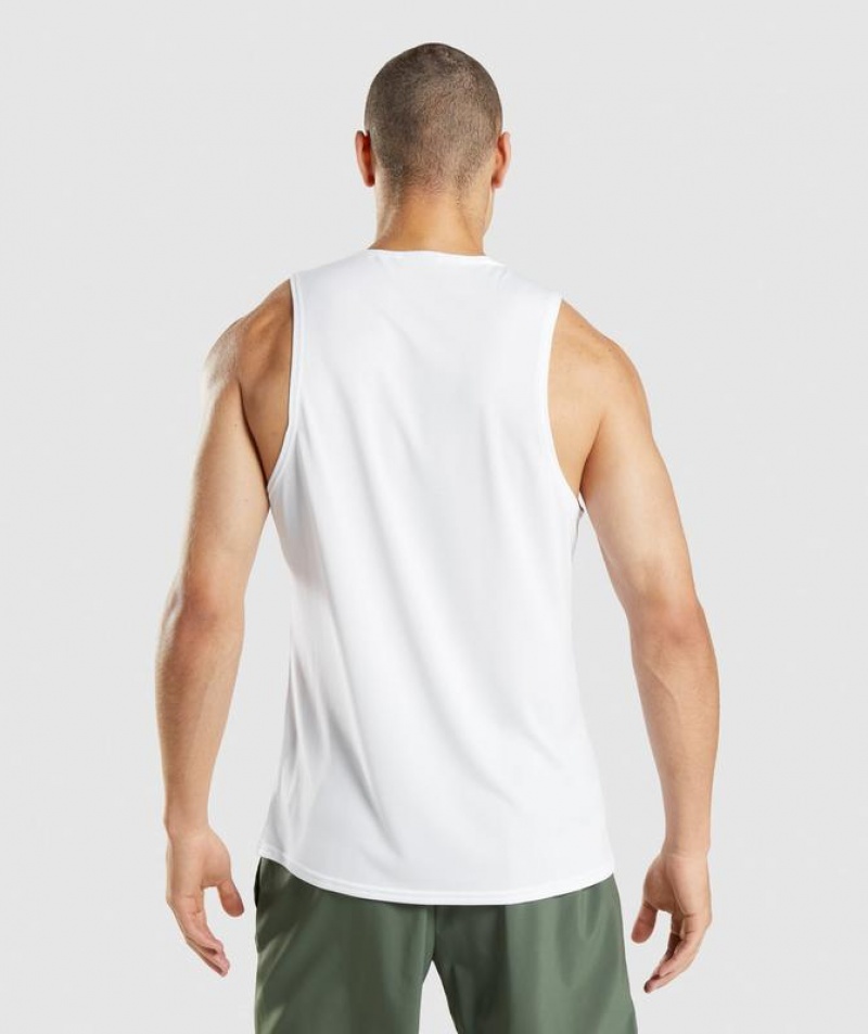 Camiseta Tirantes Gymshark Arrival Tank Blancas | MTEKP3069