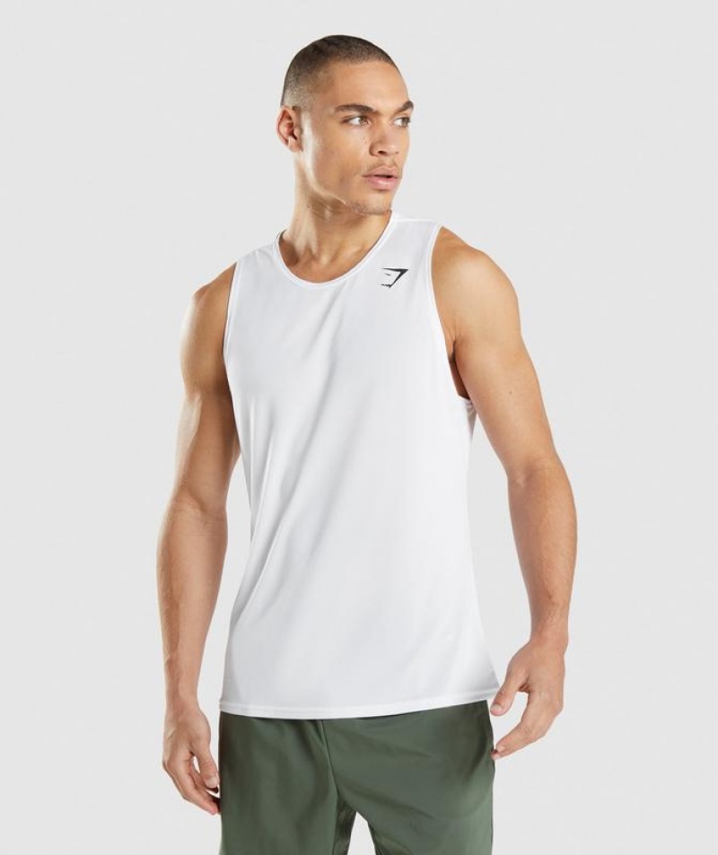 Camiseta Tirantes Gymshark Arrival Tank Blancas | MTEKP3069