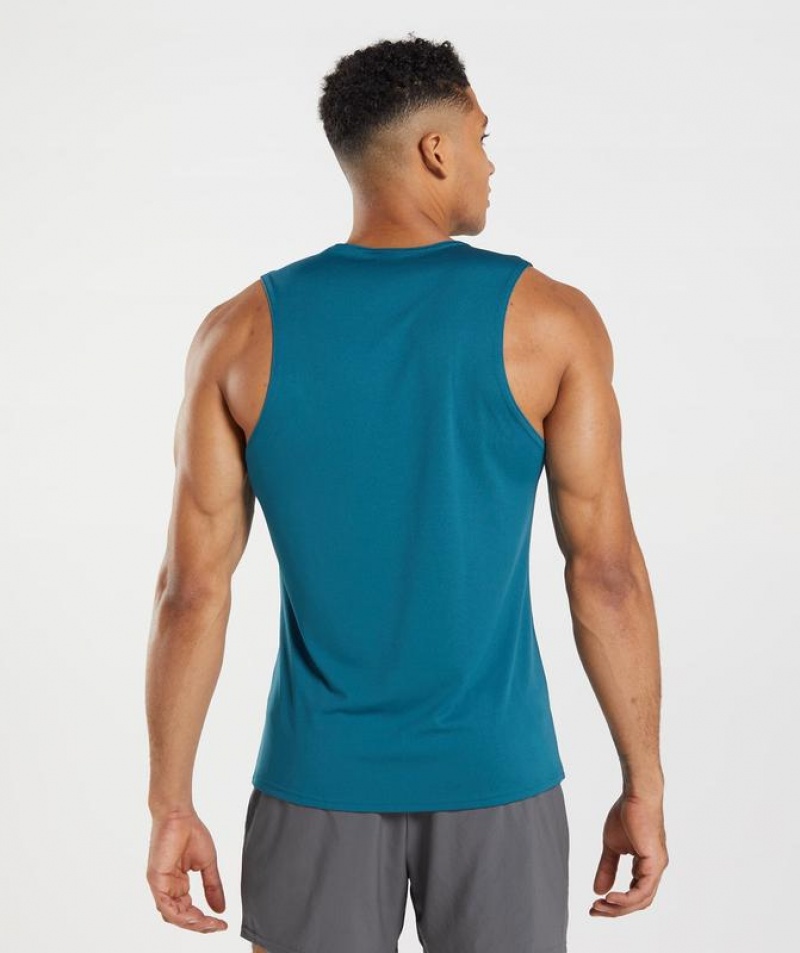 Camiseta Tirantes Gymshark Arrival Tank Azules | ZNRVU2357