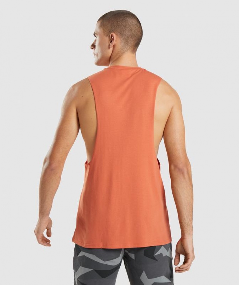 Camiseta Tirantes Gymshark Critical Drop Arm Tank Naranjas | DWFZY3269