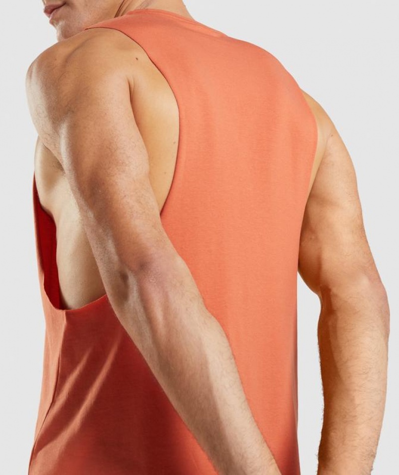 Camiseta Tirantes Gymshark Critical Drop Arm Tank Naranjas | DWFZY3269