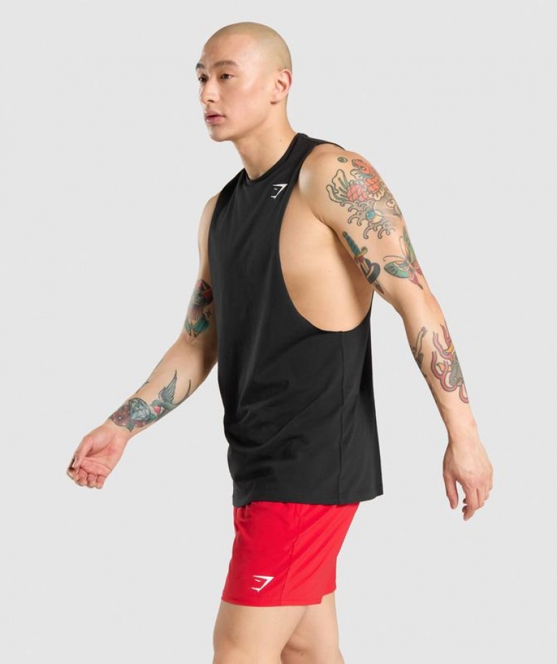 Camiseta Tirantes Gymshark Critical Drop Arm Tank Negras | FMWIN9237