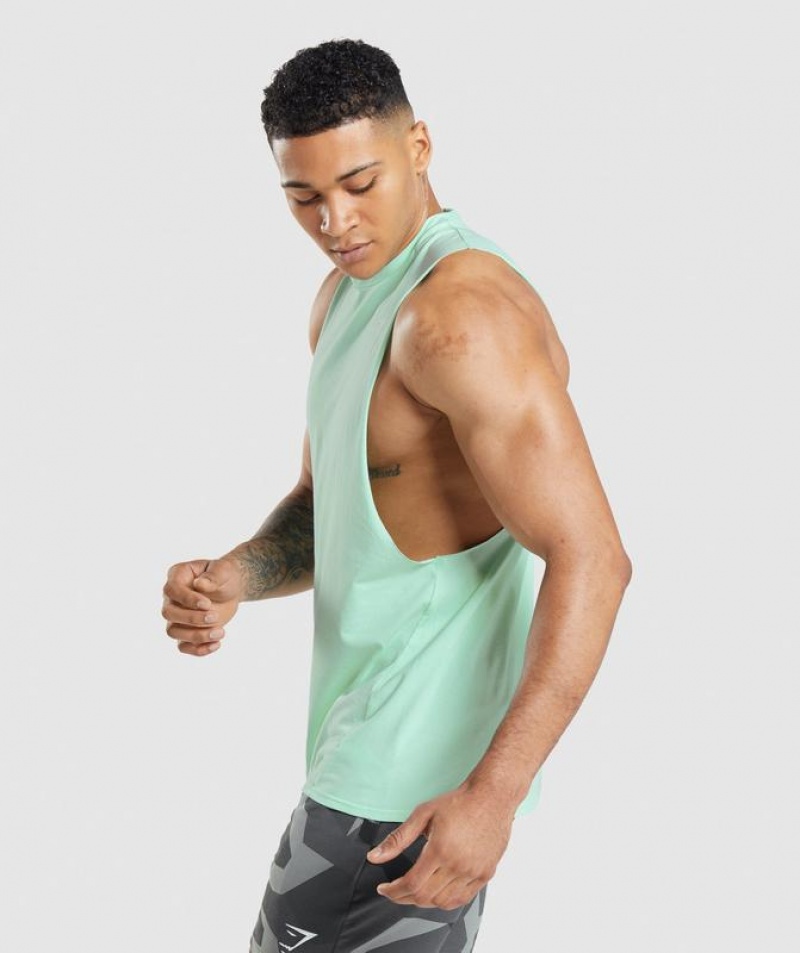 Camiseta Tirantes Gymshark Critical Drop Arm Tank Azules | GNYMQ0692