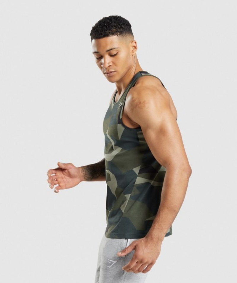 Camiseta Tirantes Gymshark Critical Tank Verde | HKIVE7395