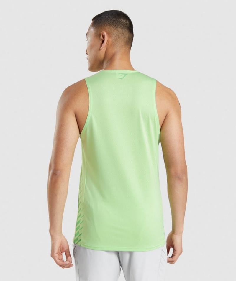 Camiseta Tirantes Gymshark Deporte Stripe Tank Verde | NLVTB4297