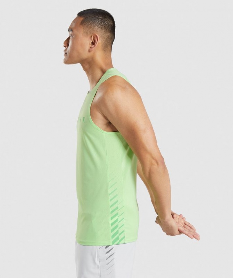 Camiseta Tirantes Gymshark Deporte Stripe Tank Verde | NLVTB4297