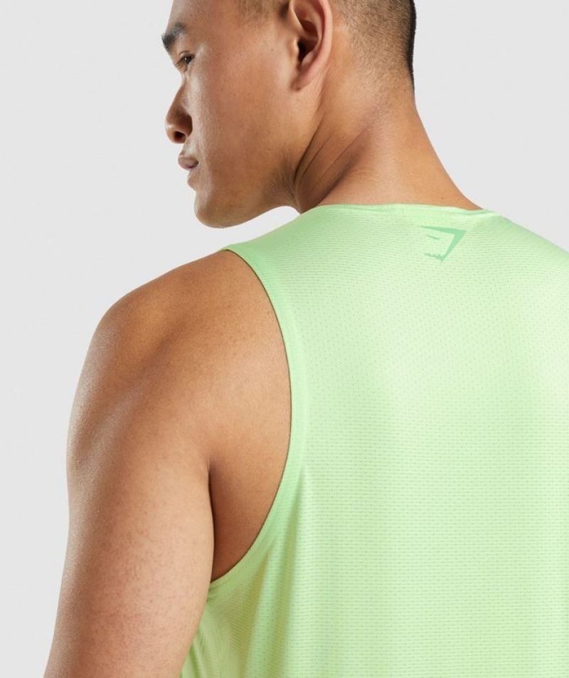 Camiseta Tirantes Gymshark Deporte Stripe Tank Verde | NLVTB4297