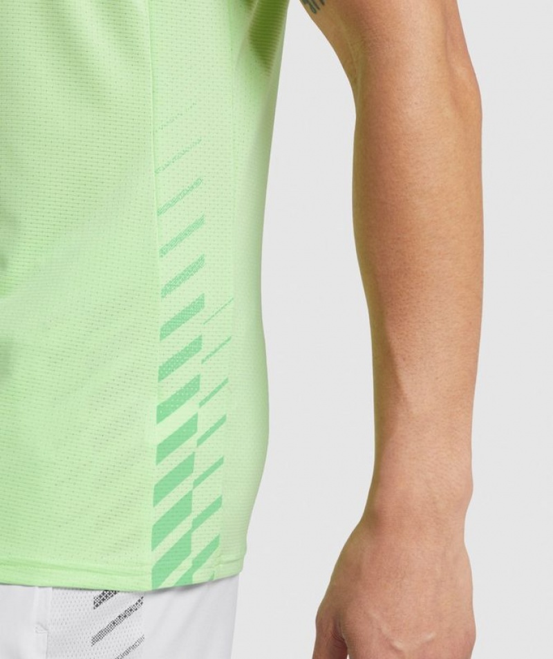 Camiseta Tirantes Gymshark Deporte Stripe Tank Verde | NLVTB4297