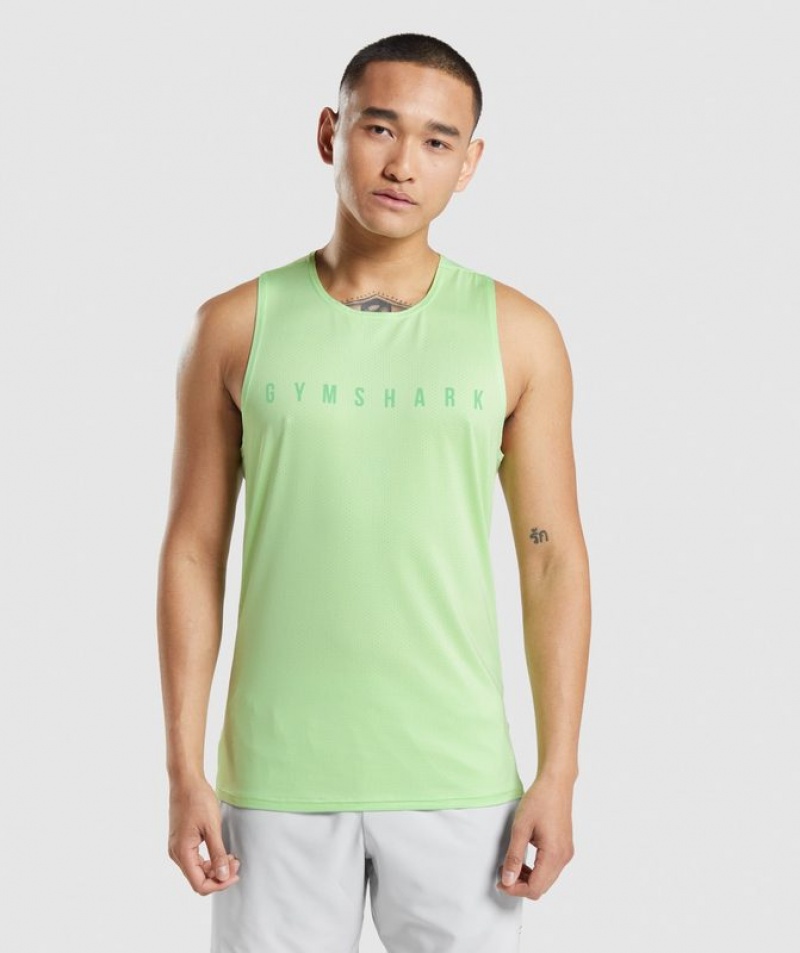 Camiseta Tirantes Gymshark Deporte Stripe Tank Verde | NLVTB4297