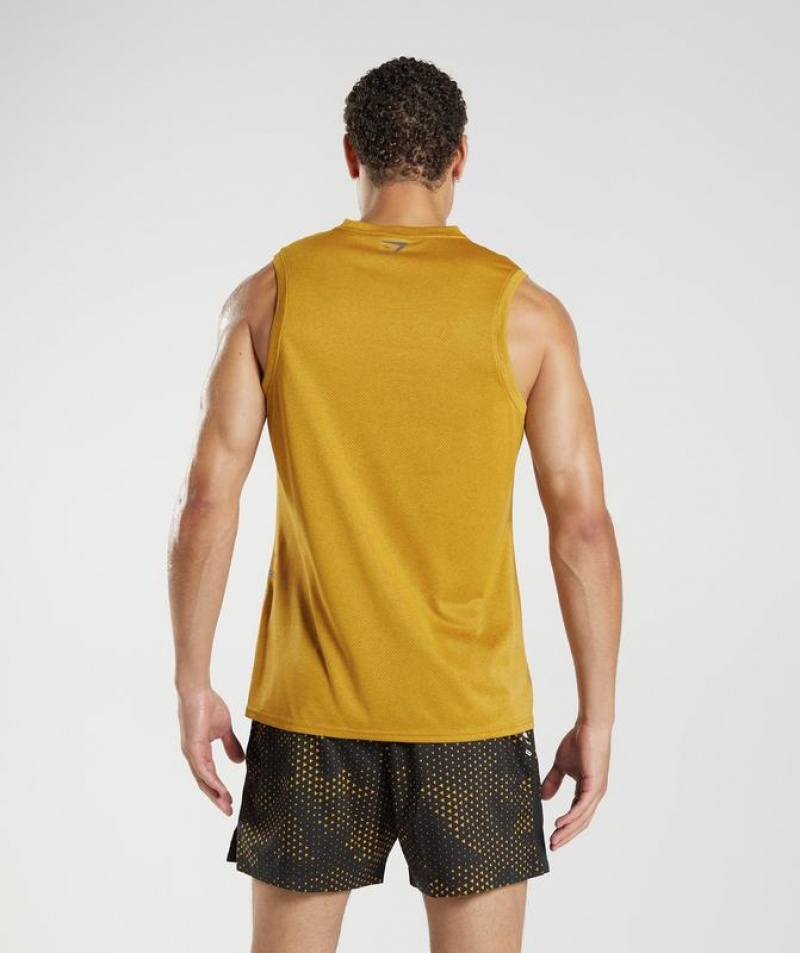 Camiseta Tirantes Gymshark Deporte Tank Turmeric Yellow/Black Marl | MJOWI4260