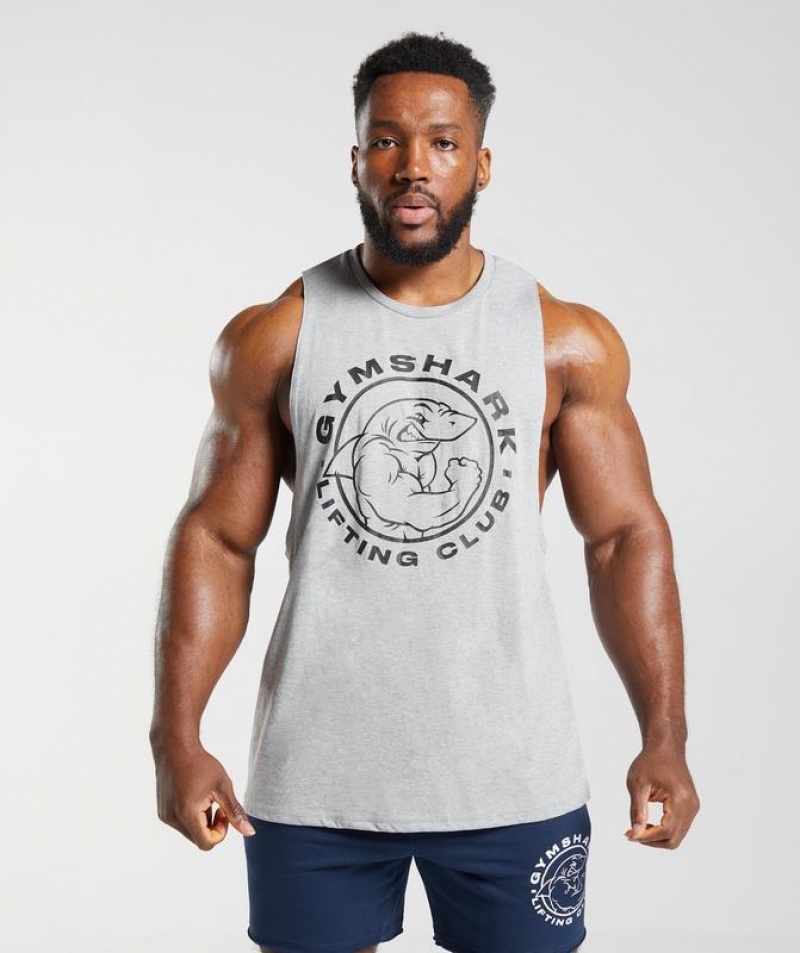 Camiseta Tirantes Gymshark Legacy Drop Arm Tank Gris Claro | CPFWD3012