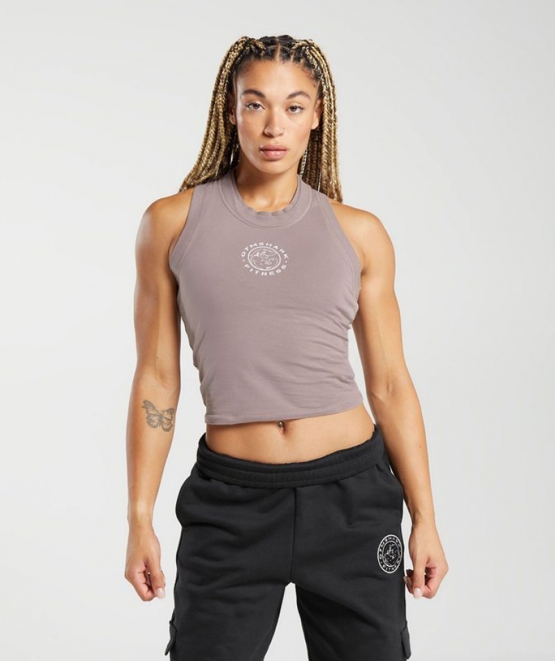 Camiseta Tirantes Gymshark Legacy Midi Tank Washed Mauve | HOCEZ3284