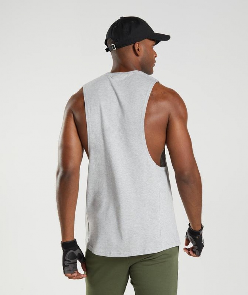 Camiseta Tirantes Gymshark React Drop Arm Tank Gris Claro | VGODS3062