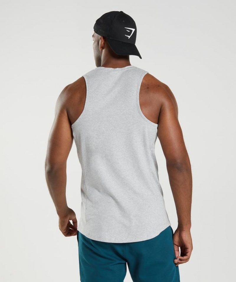 Camiseta Tirantes Gymshark React Tank Gris Claro | EFOBT6403