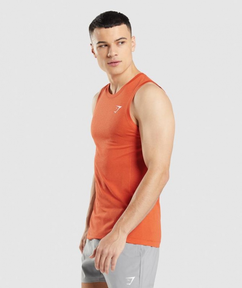 Camiseta Tirantes Gymshark Vital Seamless Light Tank Naranjas | VIMSA7361