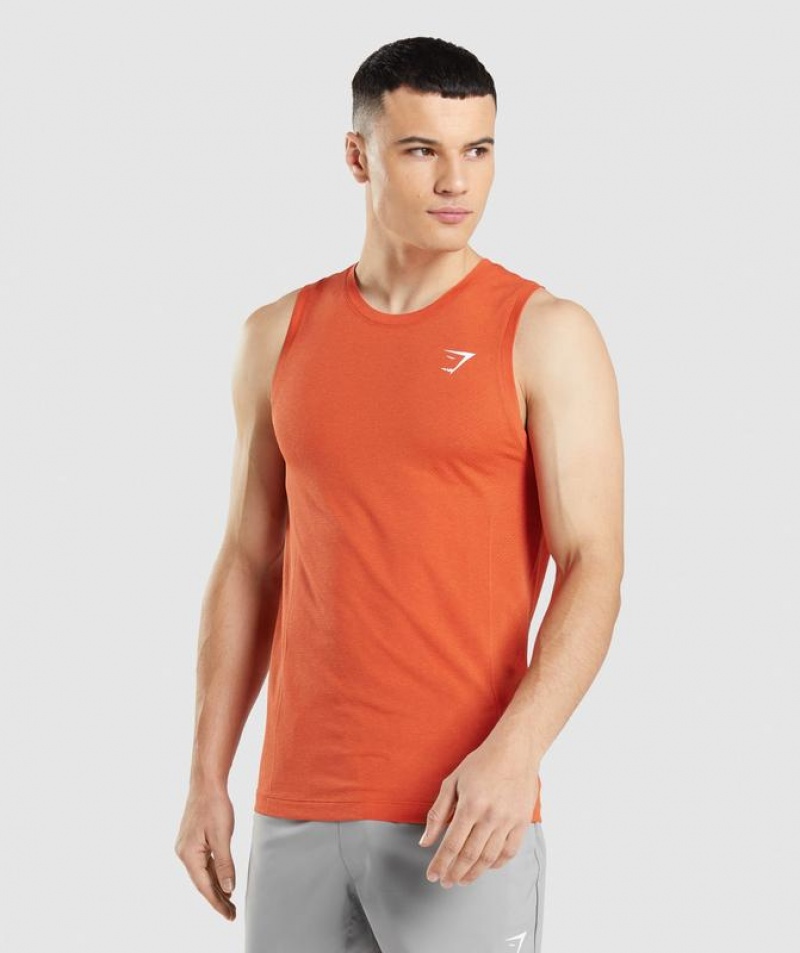 Camiseta Tirantes Gymshark Vital Seamless Light Tank Naranjas | VIMSA7361