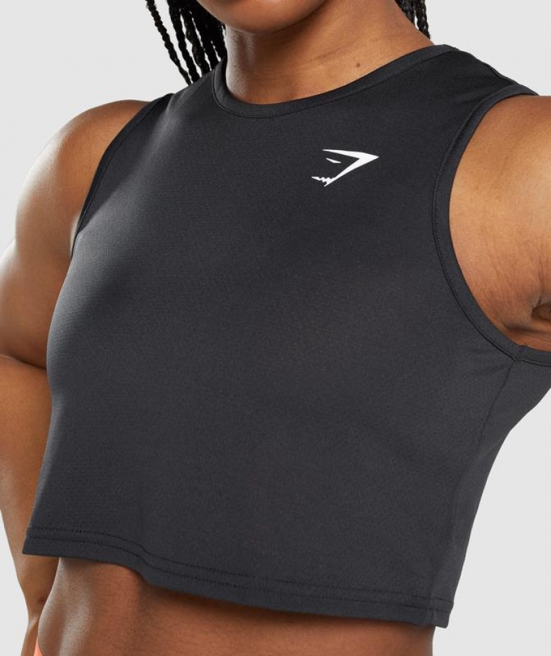 Crop Tops Gymshark Entrenamiento Crop Tank Negras | WFDEK4683