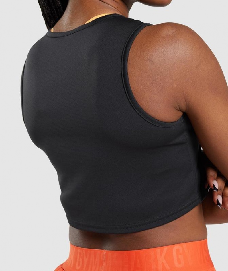 Crop Tops Gymshark Entrenamiento Crop Tank Negras | WFDEK4683